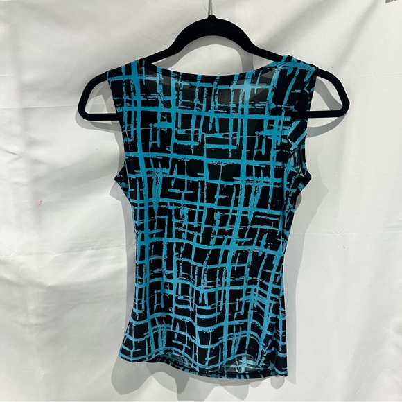 Beechers Brook Blue & Black Cowl Neck Top - Picture 9 of 9